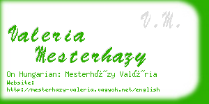 valeria mesterhazy business card